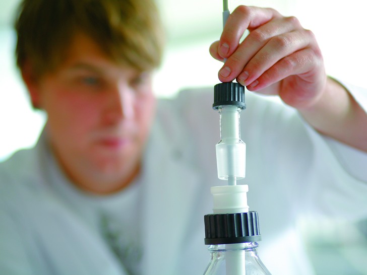 Пробка-держатель Bohlender для перемешивающих элементов, PTFE, PPS, стекло, NS 29/32, для вала 6 мм
