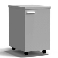 Тумба подкатная дверь правая 400х540х670 мм, средняя, серый металл - СТАЛЬ