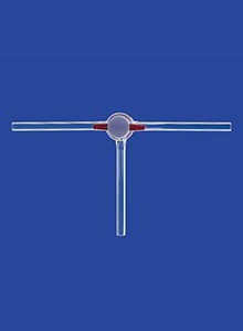 Кран трехходовой Lenz NS18,8, диаметр отверстия 2,5 мм, PTFE