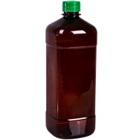 Бутылка квадратная 1000 мл коричневая с крышкой