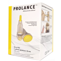 Ланцет Prolance High Flow, глубина прокола 1,8мм, игла 18G, желтый, уп. 200 шт