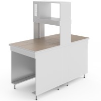 Физический островной стол со столешницей из керамогранитной плитки НВ-800 ОК