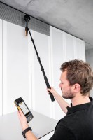 Телескопическая рукоятка с шарнирным соединением - для потолочных вентиляционных решёток под наклоном