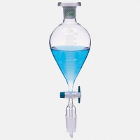 Воронка капельная коническая ISOLAB 100 мл, с градуировкой, керн NS29/32, муфта NS19/26, PTFE кран, стекло