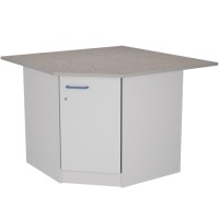 Стол угловой низкий на опорной тумбе из ЛДСтП ЛАБ-PRO СУОТ 110/80.110/80.75 KG