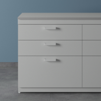 Тумба встраиваемая с 3 ящиками (высота 770) ЛК-600 ТЯ-В (Сталь)