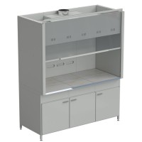 Шкаф вытяжной без подвода воды с ВЗБ светильником 1800х900х2145 мм, раб. поверхность - КЕРАМИКА