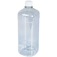 Бутылка квадратная 1000 мл прозрачная с крышкой