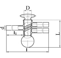 Кран вакуумный 2-х ходовой Д 18.8