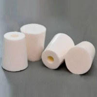 Пробка силиконовая №19 конусная с каналом, белая (BR-053), уп.100 шт