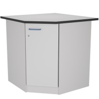 Стол угловой высокий на опорной тумбе из ЛДСтП ЛАБ-PRO СУОТ 90/65.90/65.90 LA