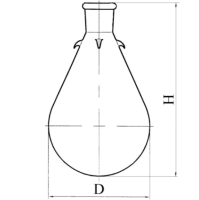 Колба грушевидная ГР-500-29/32 с зацепами ТС