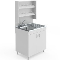 Стол-мойка НВ-800 МО с сушилкой (800×600×1650)