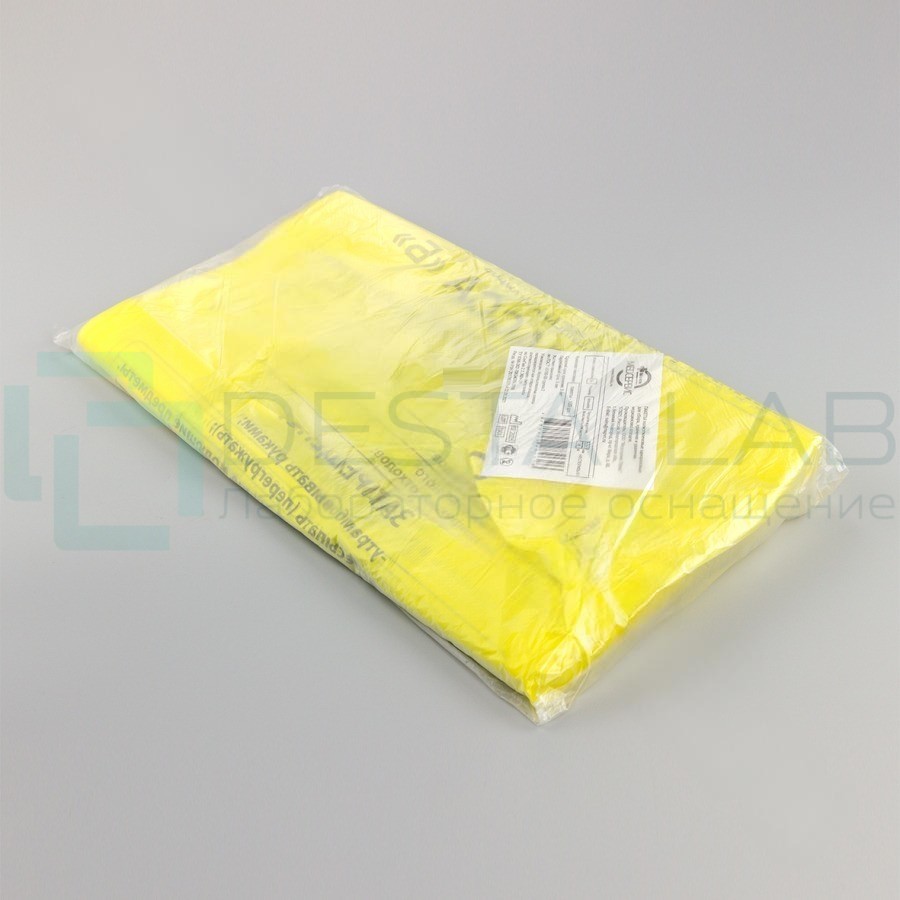 Пакет полиэтиленовый для сбора и утилизации мед. отходов класса Б, желтый, 500*600 мм., с информацией, уп. 100 шт.