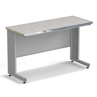 Стол пристенный ЭКРОС 1500х600х900 мм, раб. поверхность - КЕРАМИКА с НС бортиком