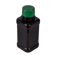 Бутылка квадратная 125 мл коричневая с крышкой