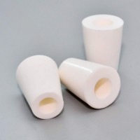 Пробка силиконовая №24 конусная с каналом, белая, BR-061, уп.50 шт