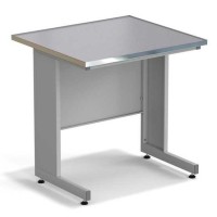 Стол пристенный ЭКРОС 900х800х900 мм, раб. поверхность - МОНОЛИТНЫЙ КЕРАМОГРАНИТ с НС бортиком