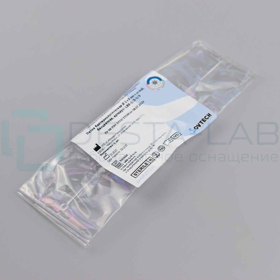 Петля бактериологическая Ø 1 + 5 мм, бесцветная, стерильная, инд. уп.