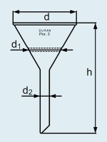 Воронка фильтрующая DURAN Group 25 мл, диаметр 55 мм, длина 100 мм, коническая, пористость 4, стекло