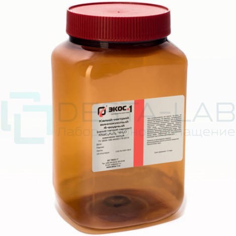 Калий-натрий виннокислый 4-водный химически чистый (ХЧ), банка пластик 1 кг.