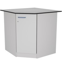 Стол угловой высокий на опорной тумбе из ЛДСтП ЛАБ-PRO СУОТ 90/65.90/65.90 TR