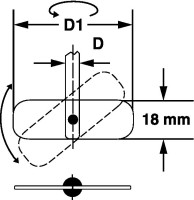 Перемешивающий элемент пропеллерный, 2 поворотные лопасти, d 60 мм, длина 400 мм, нержавеющая сталь, Bochem