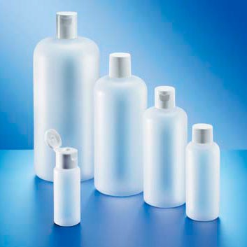 Бутыль Kautex 100 мл, HDPE, круглая, естественный цвет, с винтовой флип-крышкой