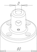 Стойка Bochem для стержней и штатива, диаметр ножки 80 мм, диаметр стержней 12 мм, ковкий чугун