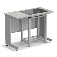 Стол весовой с приставкой ЭКРОС 1200х600х900 мм, весовой стол справа, раб. поверхность - ЛАМИНАТ СЕРЫЙ