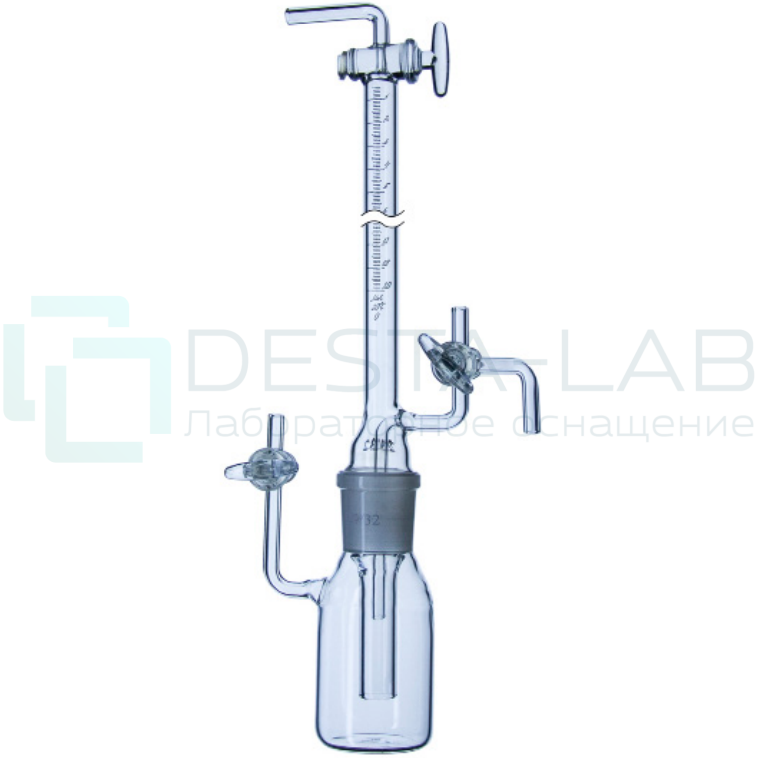 Прибор для определения объемной доли примесей в хлоре, эскиз 1-74