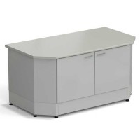 Стол-тумба торцевой ЭКРОС 1500х800х750 мм, раб. поверхность - ЛАМИНАТ СЕРЫЙ