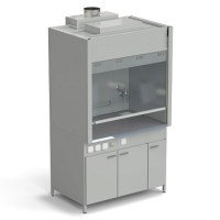 Шкаф вытяжной с подводом воды 1200х900х2145 мм, раб. поверхность - МОНОЛИТНЫЙ КЕРАМОГРАНИТ