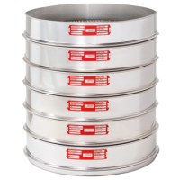 Сито лабораторное Fritsch из нерж. стали, диаметр 400 мм, высота 65 мм, размер ячейки 9 мм, ISO 3310-1