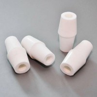 Пробка силиконовая двухконусная №14,5 с каналом белая (BR-055), уп.100 шт