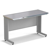 Стол пристенный ЭКРОС 1500х600х900 мм, раб. поверхность - МОНОЛИТНЫЙ КЕРАМОГРАНИТ с НС бортиком