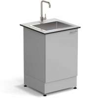 Стол-мойка ЭКРОС 600х600х900 мм, чаша нержавеющая сталь, раб. поверхность - LABGRADE