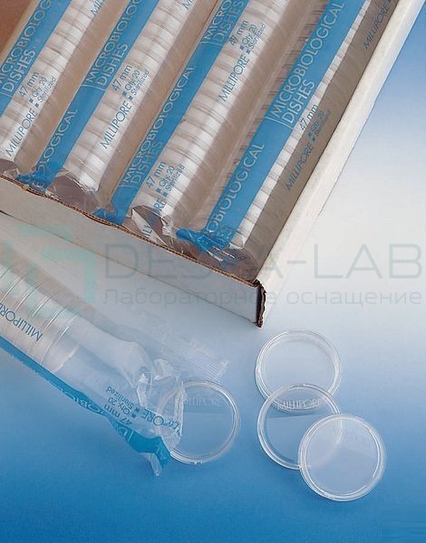 Чашки Петри d 47 мм, полистирол, стерильные, 600 шт./уп., Merck (Millipore)
