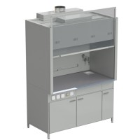 Шкаф вытяжной с подводом воды 1500х900х2145 мм, раб. поверхность - МОНОЛИТНЫЙ КЕРАМОГРАНИТ