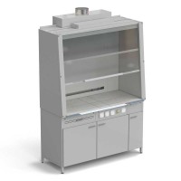 Шкаф вытяжной без подвода воды с электрикой 1520х750х2160 мм, раб. поверхность - КЕРАМИКА