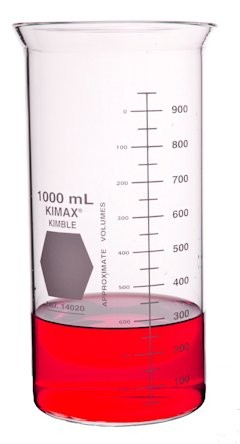 Стакан Берцелиуса Kimble 1000 мл, высокий, с градуировкой, без носика, стекло