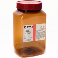 Калия гидроксид химически чистый (ХЧ), банка пластик 1 кг.