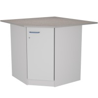 Стол угловой высокий на опорной тумбе из ЛДСтП ЛАБ-PRO СУОТ 110/80.110/80.90 KG