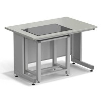 Стол весовой с приставкой ЭКРОС 1200х800х750 мм, весовой стол слева, раб. поверхность - ЛАМИНАТ СЕРЫЙ