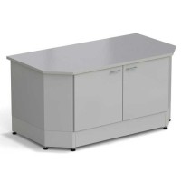 Стол-тумба торцевой ЭКРОС 1500х800х750 мм, раб. поверхность - МОНОЛИТНЫЙ КЕРАМОГРАНИТ с ПВХ кромкой