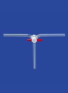 Кран трехходовой Lenz, 120°, NS14,5, диаметр отверстия 2,5 мм, PTFE