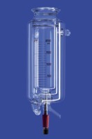 Реактор Lenz цилиндрический, LF100, 3 л, с термо и вакуумной рубашкой, со сливным клапаном, соединения KF25