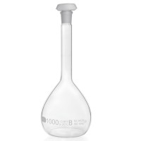 Колба мерная DURAN 1000 мл, класс B, светлое стекло, NS24/29, с пробкой (PE)