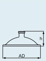 Крышка для эксикатора DURAN Group 100 мм, с отводом (NS24/29), стекло