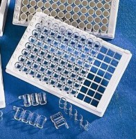 Планшеты 96 луночная для ИФА, стрипованные, плоскодонные, прозрачные, нестерильные, без крышки, высокое связывание, 360 мкл, Corning (аналог арт. M-021, Sovtech)